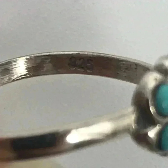 925 STERLING SILVER BEADED FLOWER ADJUSTABLE OPEN TOE RING SIZE XS - Picture 3 of 12